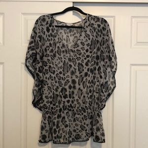 Animal Print Swim Coverup
